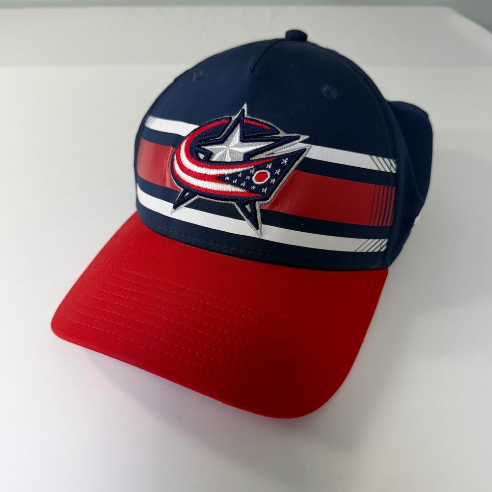 Fanatics‎ Columbus Blue Jackets NHL Hat Navy Red White Adjustable Baseball Cap
